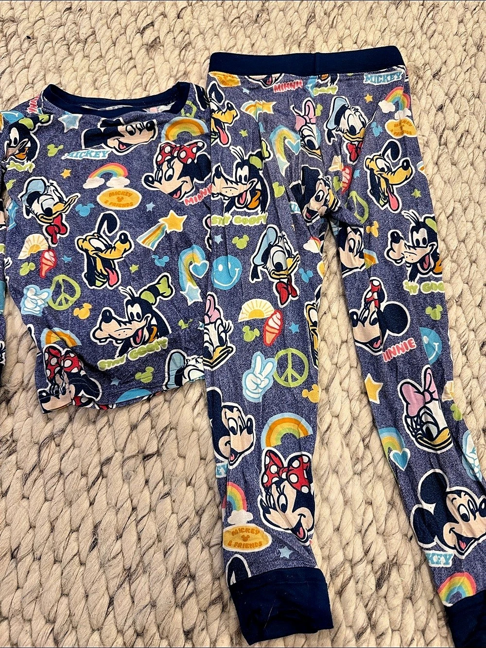 Little Sleepies Disney Mickey & Friends Pajama Set in Blue